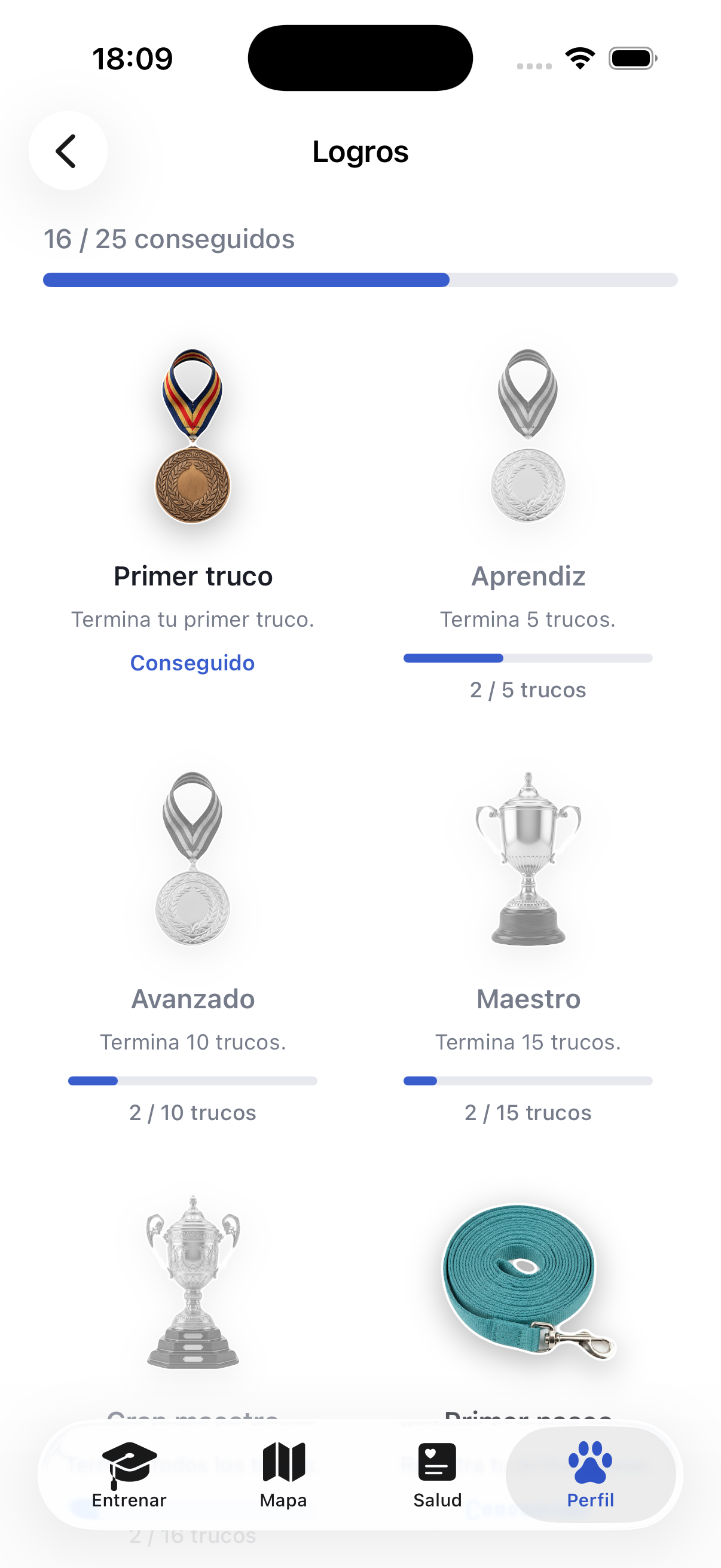 Logros y rachas en Ruffy